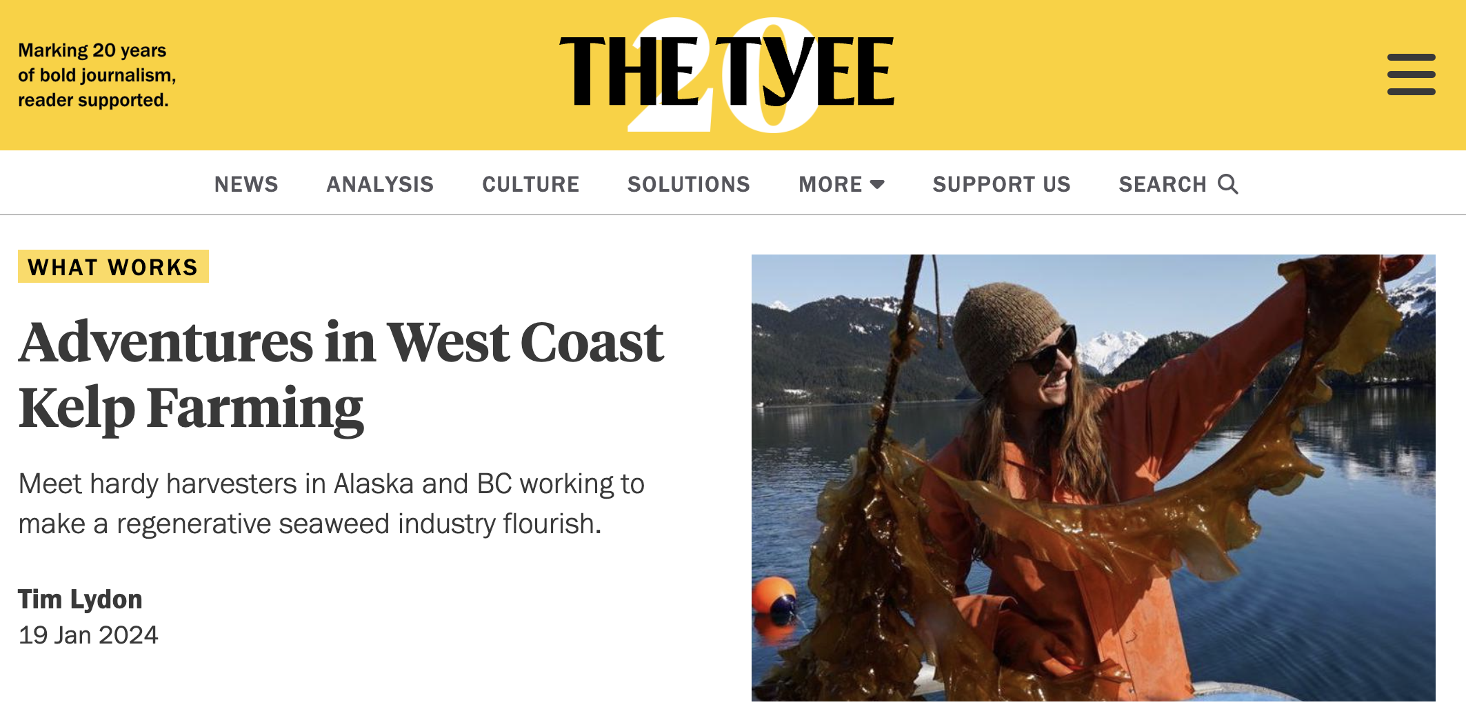 Kelp in the news - Adventures in West Coast Kelp Farming